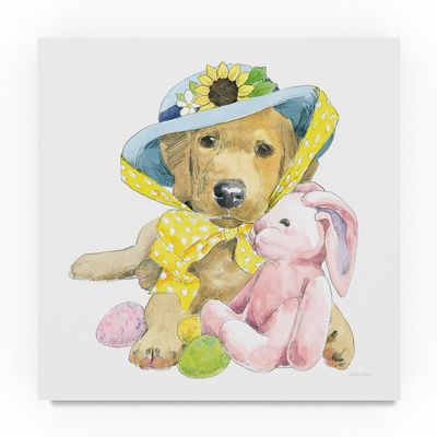 Trademark Fine Art Easter Pups VI by Beth Grove, 18x18-Inch