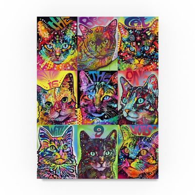 Trademark Fine Art Nine Up of Cats by Dean Russo, 14x19-Inch