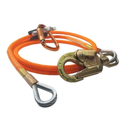 Steel Core Flip Line Kit for Arborists, 5/8 in x 10 ft - USA Made w/Better Grab Adjuster & Steel Swivel, Arborist Equipment