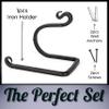 Stur-De Blacksmith Handmade Toilet Paper Holder - Wrought Iron Rustic Wall Mount Tissue Holder for Bathroom, Toilet Paper Roll Holder for Farmhouse Style Homes & Vintage Houses - Black, 6 x 4.4 Inches view 3