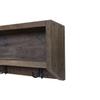 Rooms Organized Reclaimed Barnwood Decor Gray Wall Mounted Coat and Hat Rack Storage with Shelf Rustic Upcycled Wood 30 w x 10.5" h 6" deep view 2