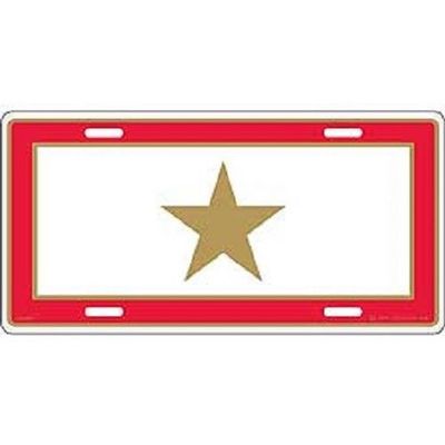 AES KIA Service Gold Star Son in Service Military 6"x12" Aluminum License Plate Tag