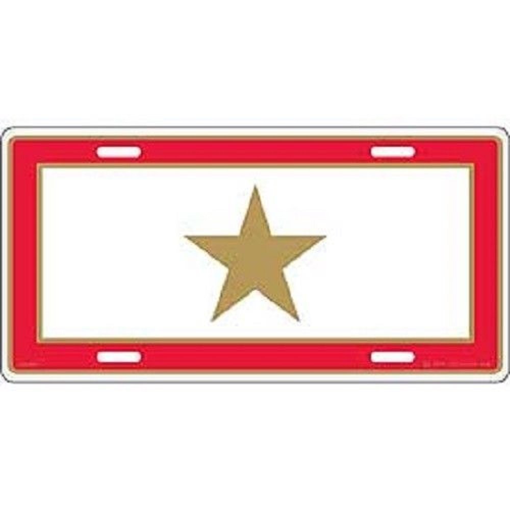 AES KIA Service Gold Star Son in Service Military 6"x12" Aluminum License Plate Tag