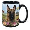 (Belgian Malinois) Garden Party 15 Oz Black Coffee Cup Mug, Dog & Cat Pet Gift, For Extreme Animal Lovers! view 1