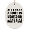 Designsify Christmas Tree Decoration, All I Care About is Baritone, Oval Ornament, Gifts for Birthday Anniversary Valentines Mom Mothers Fathers Day Party, to Men Women Him Her Friend Mom Dad view 1