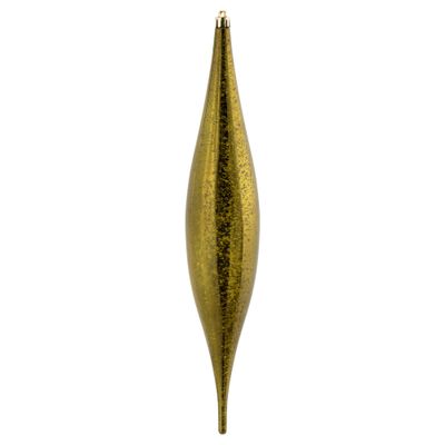 Vickerman 13" Olive Mercury Rain Drop Ornament. Comes 2 per Bag.