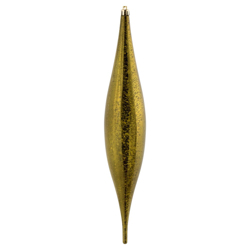Vickerman 13" Olive Mercury Rain Drop Ornament. Comes 2 per Bag.