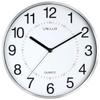 Unilux 400094280 Aria Metal Grey Modern Wall Clock with Second Hand 30.5 cm Double Hour Markings view 1