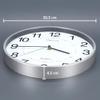 Unilux 400094280 Aria Metal Grey Modern Wall Clock with Second Hand 30.5 cm Double Hour Markings view 2