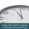 Unilux 400094280 Aria Metal Grey Modern Wall Clock with Second Hand 30.5 cm Double Hour Markings view 3