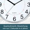 Unilux 400094280 Aria Metal Grey Modern Wall Clock with Second Hand 30.5 cm Double Hour Markings view 4