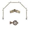 A&F Rod Dcor - Spin 13/16" 5-Sided Bay Window Curtain Rod 28-48 inch (each side) - Antique Brass view 2