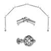 A&F Rod Dcor - Spin 13/16" 6-Sided Bay Window Curtain Rod 28-48 inch (each side) - Satin Nickel view 3