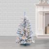 3 ft. Pre Lit Clear UL Flocked Colorado Spruce Tree view 2