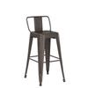 Andeworld Bar Stools Set of 4 Counter Height Stools Industrial Metal Barstools with Backrests (30 inch, Rusty) view 4