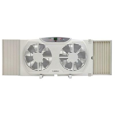 Lasko Electrically Reversible Twin Window Fan with Remote Control, W09550