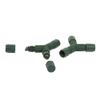 Vickerman Single Mold LED Set Green Coaxial Y Splitter 6/Bag, CSA/us Listed. view 1