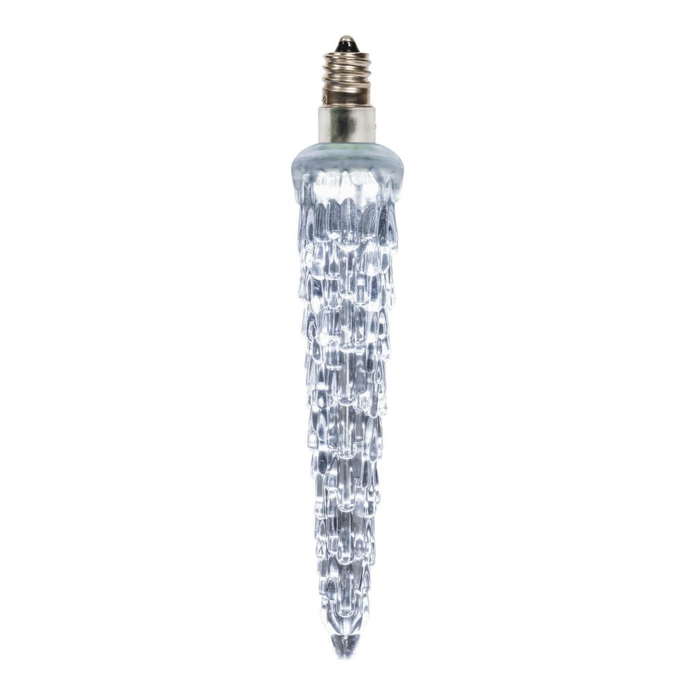 Vickerman 5" LED Pure White Icicle Replacement Bulb
