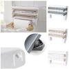 Smart Kitchen 4in 1 4 in 1 wall mount paper towel holder,Foil Film Wrap Tissue Paper Dispenser Bathroom Toilet Kitchen ABS Hanging Roll Paper Holder Rack Storage Shelf by SHOPIDEALY (Khaki) view 4
