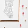 5pcs, Christmas Stocking Coloring Page Postcard for Adult Coloring, A6 view 3