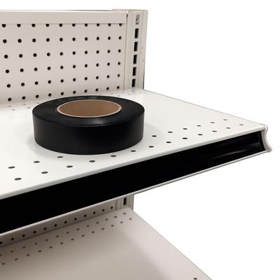 STORE FIXTURES DIRECT Decorative Gondola Shelving Vinyl Insert for Ticket Channel 130 FT. x 1.25 in. - Black