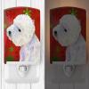 Caroline's Treasures LH9315CNL Westie Red and Green Snowflakes Holiday Christmas Ceramic Night Light Compact, UL-Certified, Ideal for Bedroom, Bathroom, Nursery, Hallway, Kitchen, 6x4x3, Multicolor view 2