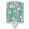 Caroline's Treasures CJ2015-FCNL Letter F Circle Teal Initial Alphabet Night Light, Multicolor, 6x4 view 1