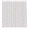 Ambesonne Paris Shower Curtain, Floral Arrangement with Lavender Flowers on Soft Stripes City, Cloth Fabric Bathroom Decor Set with Hooks, 69" W x 75" L, Pale Green Lavender view 2