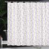 Ambesonne Paris Shower Curtain, Floral Arrangement with Lavender Flowers on Soft Stripes City, Cloth Fabric Bathroom Decor Set with Hooks, 69" W x 75" L, Pale Green Lavender view 3