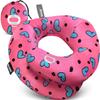 BCOZZY Kids Travel Neck Pillow (3-7 Y/O)- Patented Soft Toddler Pillow for Head & Chin Support in Car Seat, Airplane, and Road Trip Sleeping. Adjustable Size. Fully Washable. Carry Bag. Small, Hearts view 1
