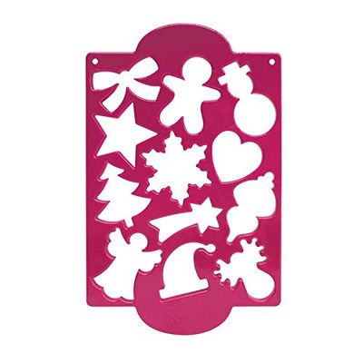 12 Christmas cookies cutter plate
