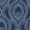 Alyssa Regal Navy Dotted Print Tab Top Curtain Panels Pair Cotton Linen view 1