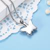 JC8497 Multi-Colored Crystal Wing Butterfly Stainless Steel Cremation Jewelry Pendants for Pet (Red Stone) view 4