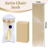 MDS Satin Chair Sashes, 150 Pack, 7x108 Each, Decorative Chair Bows Ribbon Tie Backs for Wedding Party, Holiday Dinner, Birthday, Reception, Banquet, Hotel & Event Decoration - Champagne Gold view 3