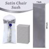 MDS Satin Chair Sashes, 75 Pack, 7x108 Each, Decorative Chair Bows Ribbon Tie Backs for Wedding Party, Holiday Dinner, Birthday, Reception, Banquet, Hotel & Event Decoration - Silver Grey view 3