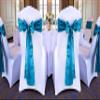 MDS Satin Chair Sashes, 300 Pack, 7x108 Each, Decorative Chair Bows Ribbon Tie Backs for Wedding Party, Holiday Dinner, Birthday, Reception, Banquet, Hotel & Event Decoration - Dark Teal view 2
