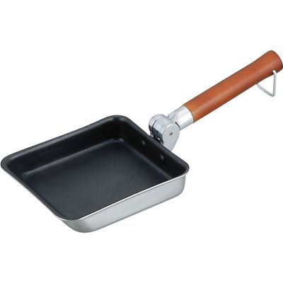 Wahei Freiz RA-9409 Folding Egg Grilled Egg, 4.7 x 5.5 inches (12 x 14 cm), Induction Compatible, Gas Egg Pan, Frying Pan, Camping, Outdoors, Storage, Compact,