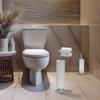 Gatco 1443C Modern Square Base Toilet Paper Holder Stand with Storage, Chrome, 21.13"H view 4