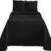 Superior Cotton Fleur De Lis Bedspread Set, Warm Blankets, All-Season Bedding, Bedroom Decor, Decorative Boho Medallion Coverlet, Includes 1 Bedspread, 2 Pillow Shams, King, Black view 2