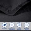 Superior Cotton Fleur De Lis Bedspread Set, Warm Blankets, All-Season Bedding, Bedroom Decor, Decorative Boho Medallion Coverlet, Includes 1 Bedspread, 2 Pillow Shams, King, Black view 4
