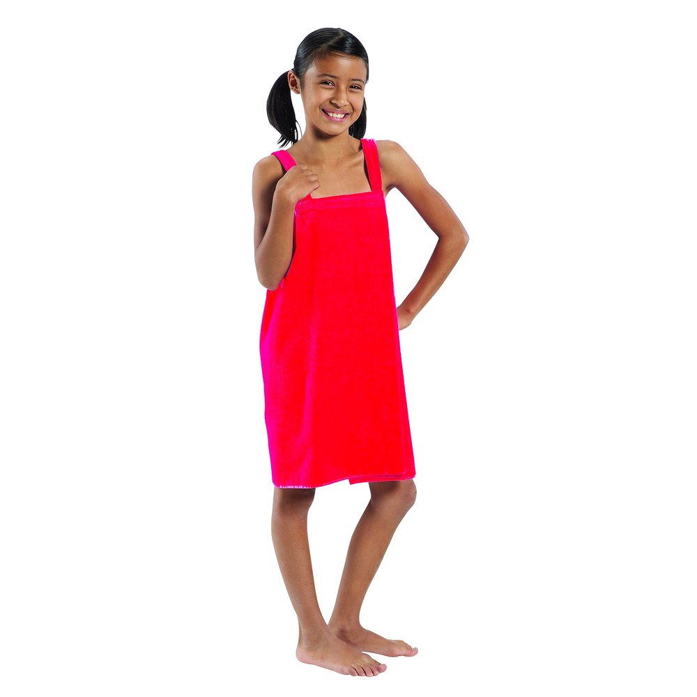 BY LORA Shower Towels for Girls for Spa, Bath, Travel, Red - Small