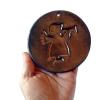 1Pc Handmade Ceramic Christmas Tree Ornament Or Wall Decor, Holliday Decoration Gift Idea (11 cm /4.33 in, Angel, Golden) view 1