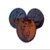 1Pc Handmade Ceramic Christmas Tree Ornament Or Wall Decor, Holliday Decoration Gift Idea (11 cm /4.33 in, Angel, Golden) view 2
