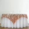 BalsaCircle 72-Inch Blush Square Big Payette Sequin Table Overlay Linens for Wedding Party Kitchen Dining Events view 1