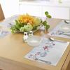 Ambesonne Christmas Place Mats Set of 4, Retro Style Famous Socks for Toy and Candy Bells and Snowflake Graphic, Washable Fabric Placemats for Dining Table, Standard Size, White Orange view 4