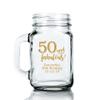 Personalized Color Printed 16-ounce Mason Mug - 50 and Fabulous - Gold - 72 pack view 1