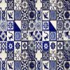 50 pcs 4x 4x  inch BLUE & WHITE Mexican DESIGNS Clay, Ceramic Tiles view 1