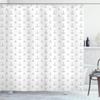 Ambesonne Anchor Shower Curtain, Retro Tattoo Style Hand Drawn Style Nautical Pattern Hipster Retro Art Design, Cloth Fabric Bathroom Decor Set with Hooks, 69" W x 84" L, Black White view 1