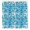 Ambesonne Navy and Teal Shower Curtain, Abstract Blue Watercolor Drops Aquarelle Art Rain Teardrop Quirky, Cloth Fabric Bathroom Decor Set with Hooks, 69" W x 84" L, Turquoise Navy view 2