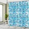 Ambesonne Navy and Teal Shower Curtain, Abstract Blue Watercolor Drops Aquarelle Art Rain Teardrop Quirky, Cloth Fabric Bathroom Decor Set with Hooks, 69" W x 84" L, Turquoise Navy view 4